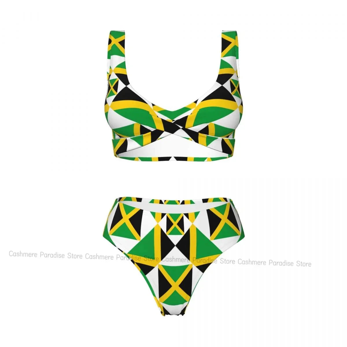 Jamaica flag underwire bikini two-piece swimsuit