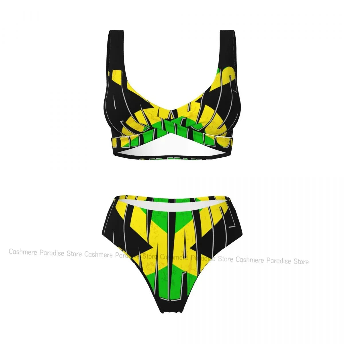 Jamaica beach vacation push-up bikini set