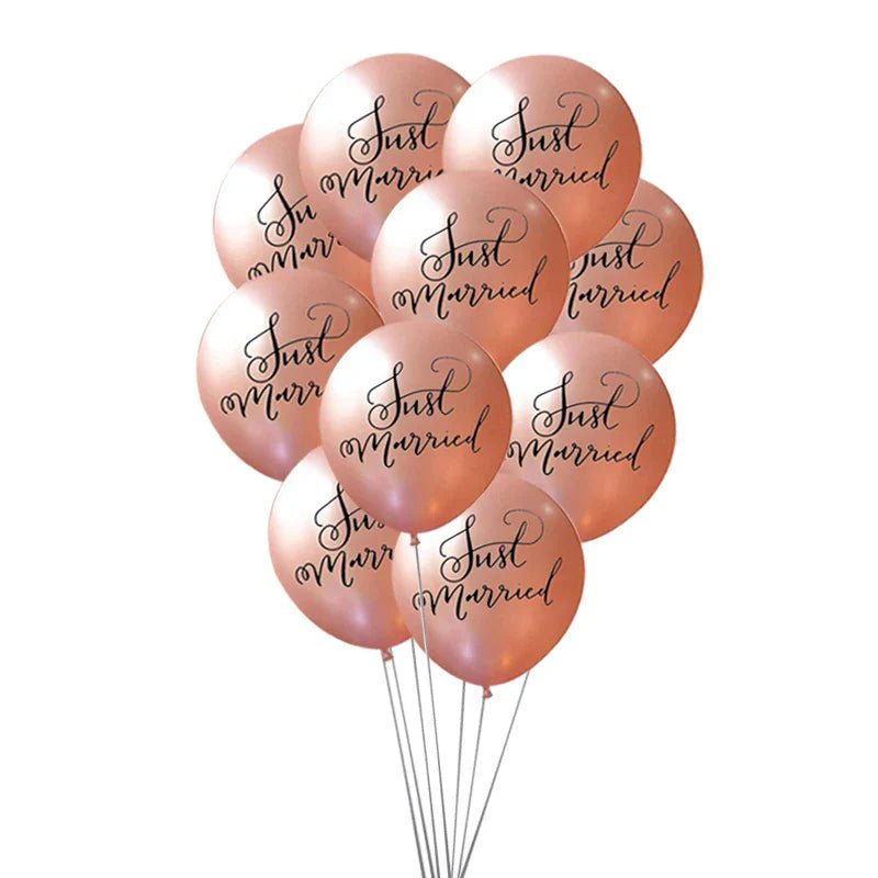 10-Piece Wedding Confetti Balloons Set - Elegant White Latex