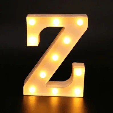Stylish Alphabet Night Lights - Warm White LED Decor
