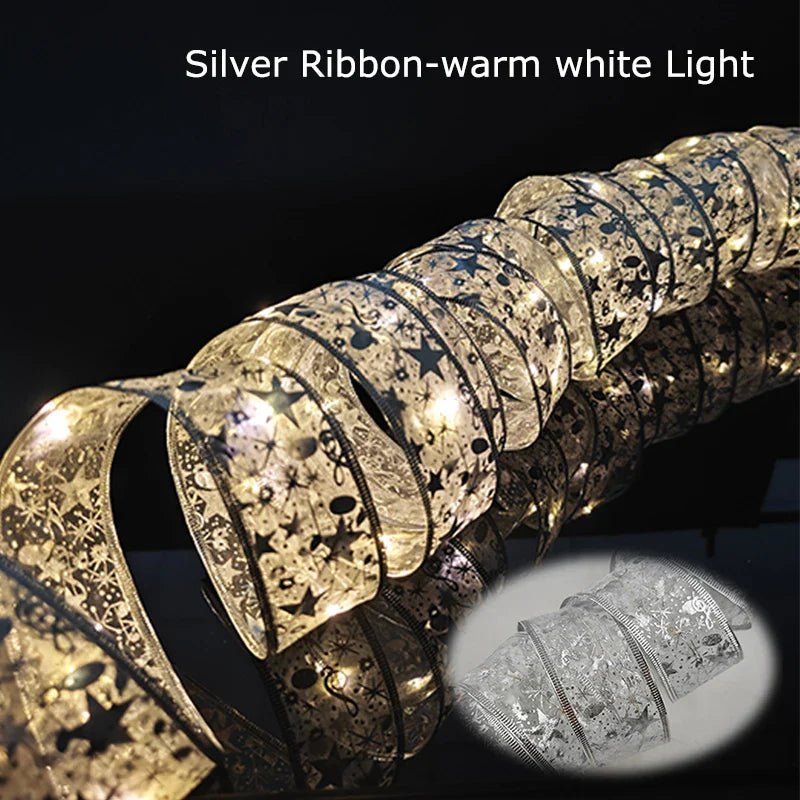LED Christmas Ribbon Lights - Warm White & Colourful 1m-10m