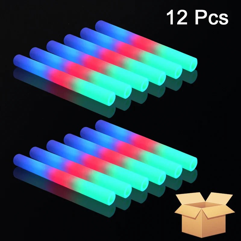 16-Inch LED Foam Glow Sticks - Colourful Party Supplies