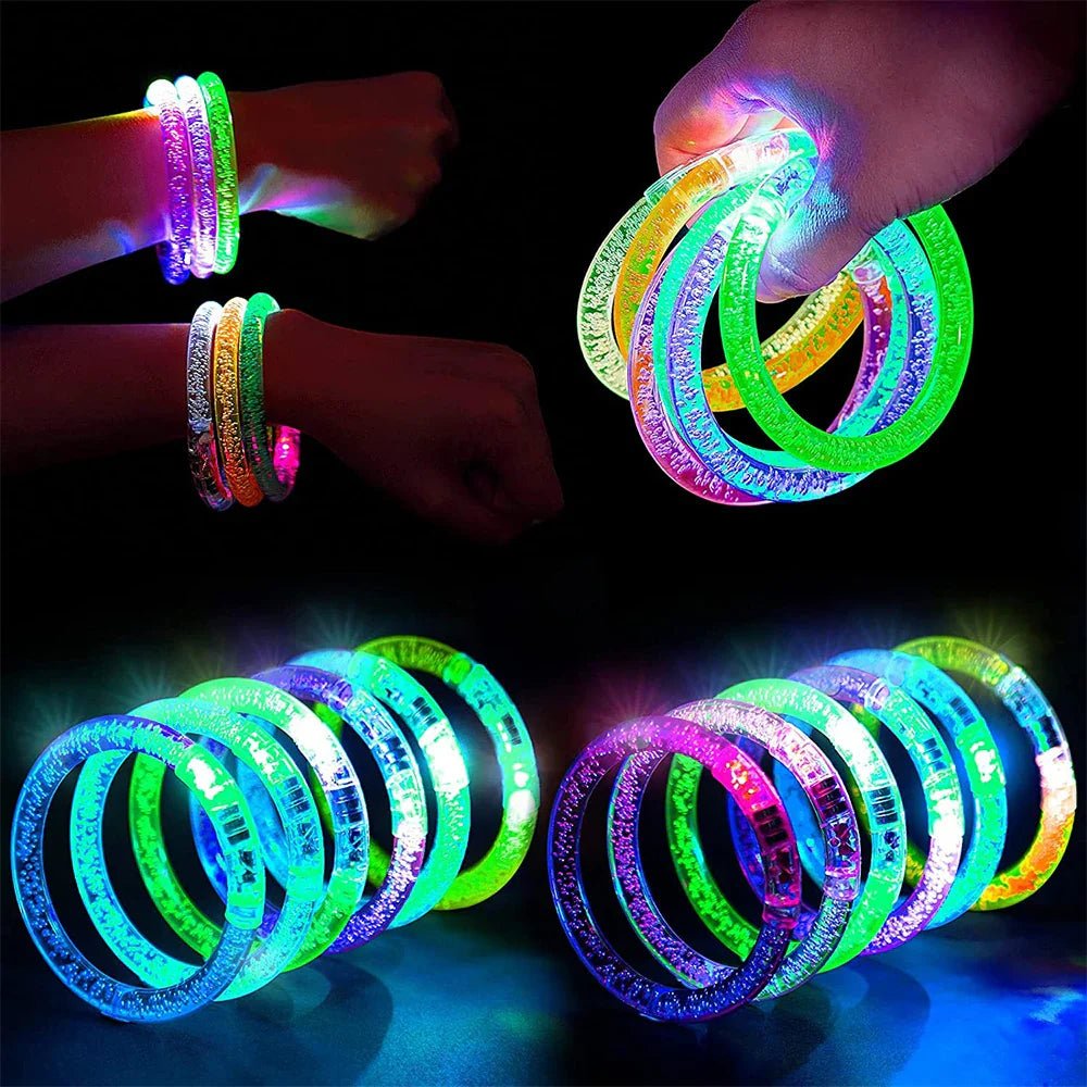 LED Glow Stick Bracelets - 6 Colours, 12+ Hours Waterproof Fun