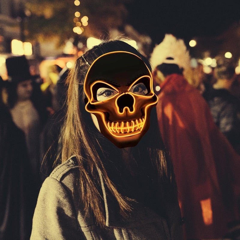 LED Glowing Skull Halloween Mask - Cake Pops Parties