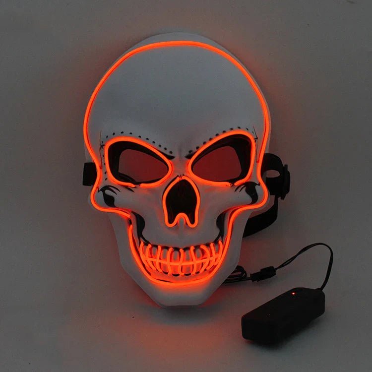 Glowing Skull Mask - LED Halloween Accessory with 7 Modes