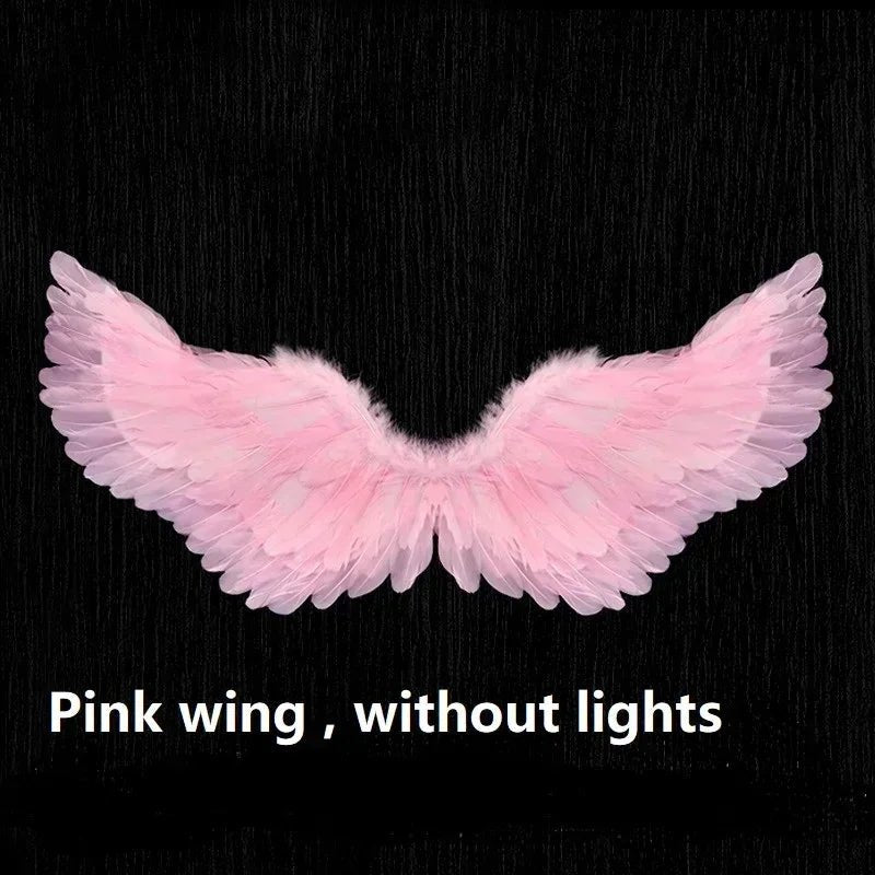 LED Light Up Cosplay Wings With Flower Halo For Kids & Adults
