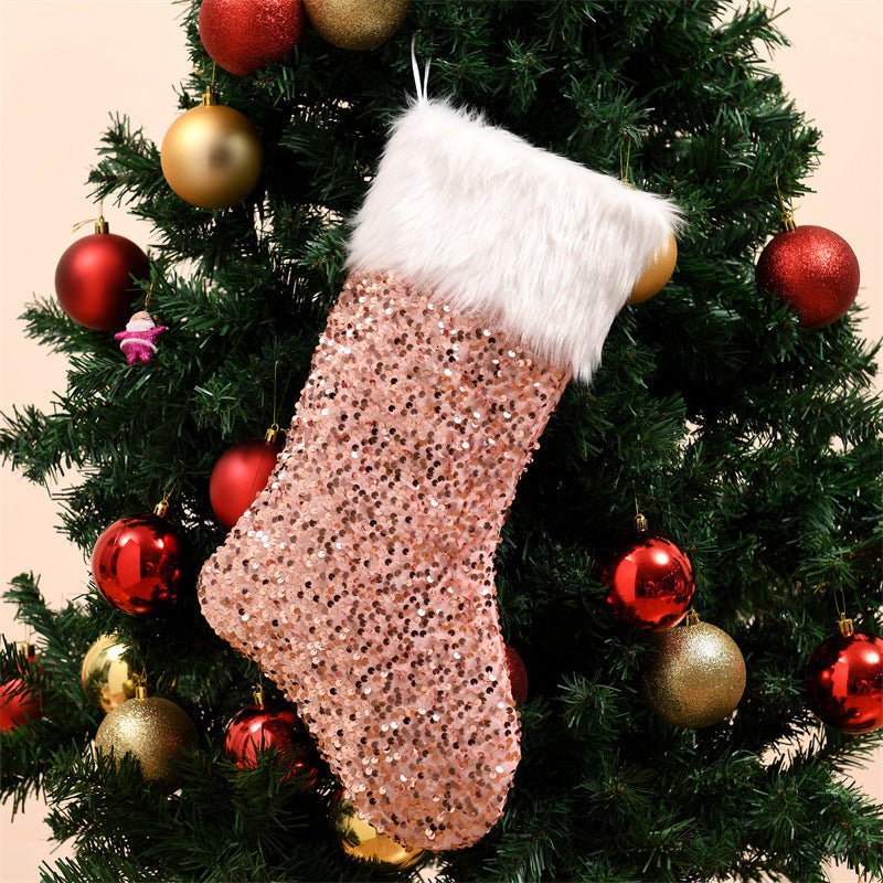 Luxurious Christmas Stockings in Rose Gold, Red Gold, Silver