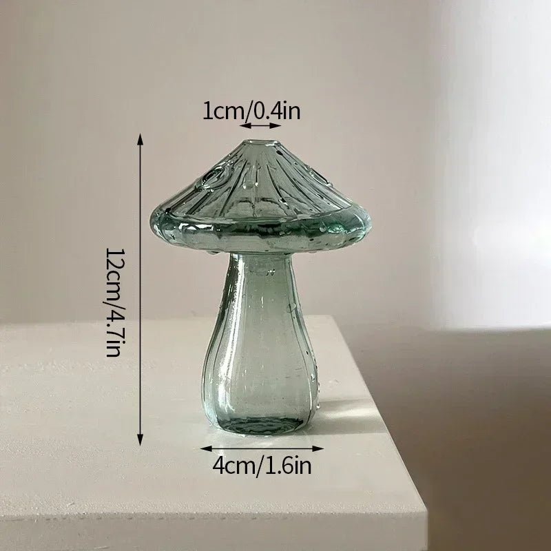 Mushroom Glass Vase - For Hydroponics & Aromatherapy