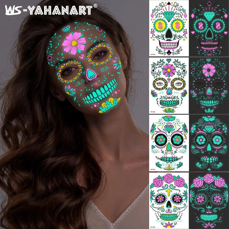 Neon Glow Party Tattoo Stickers - Cake Pops Parties