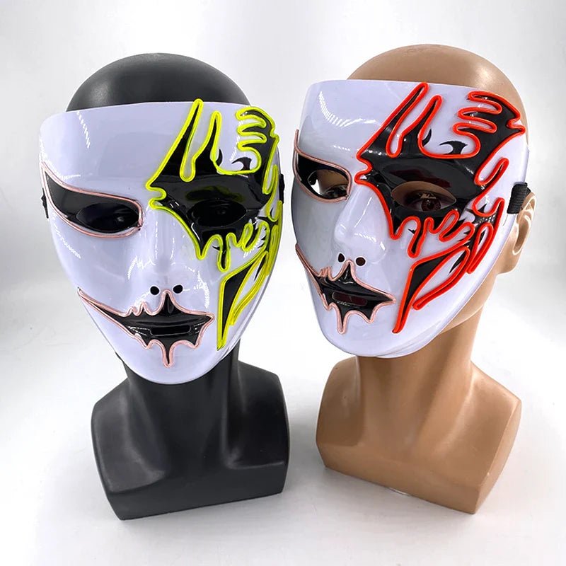 Neon Light LED Halloween Mask - Cake Pops Parties