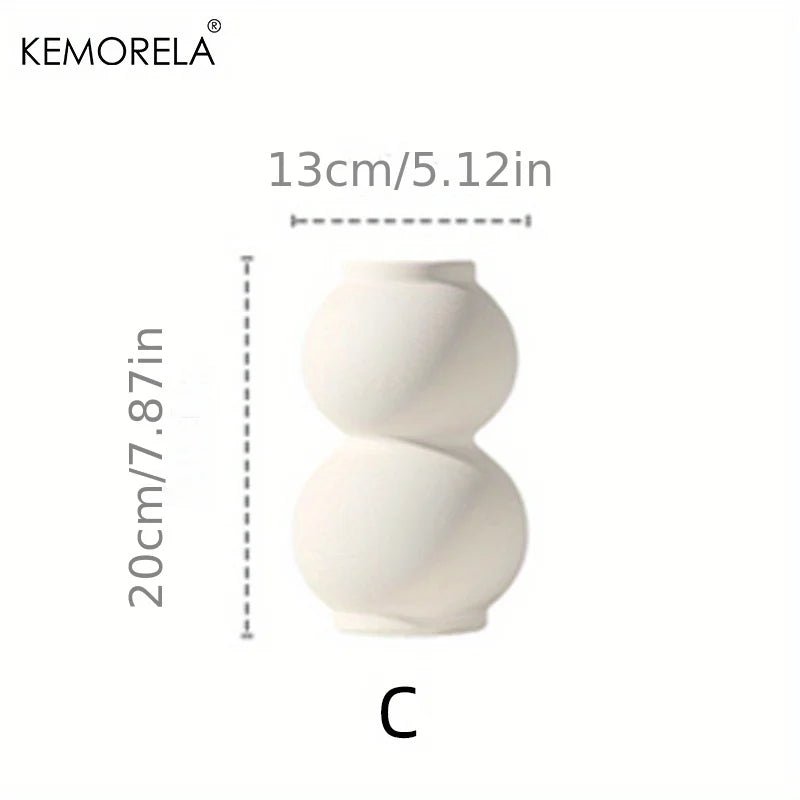 Nordic Ceramic Donut Vase - Unique Hollow Design for Florals
