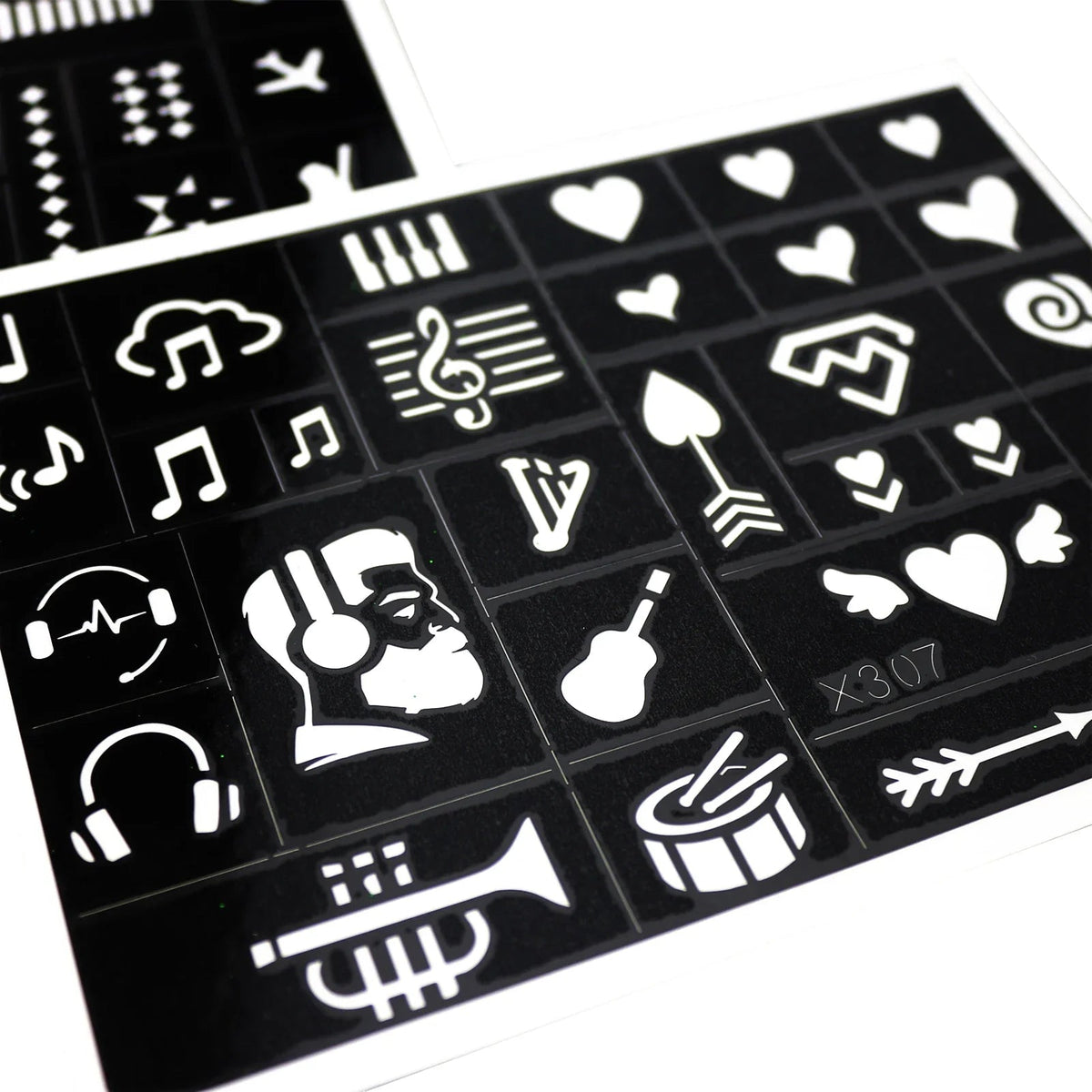 102-Piece Glitter Tattoo Stencil Kit for Kids' Face & Body Art