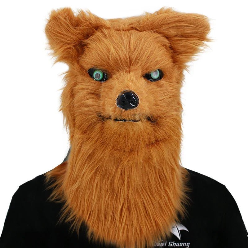 High-Quality Plush Animal Head Mask with Movable Mouth