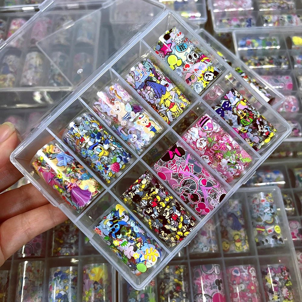 Hello Kitty Kuromi Y2K Nail Art Foils Set - 10 Premium Rolls