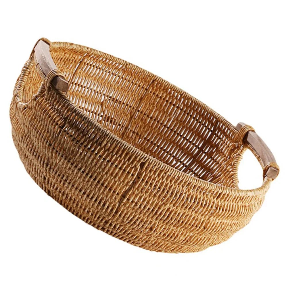 Elegant 5-Piece Handwoven Plastic Baskets for Home Décor