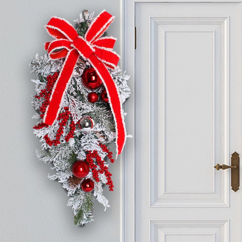 30cm Premium Red Christmas Wreath - Outdoor Festive Décor