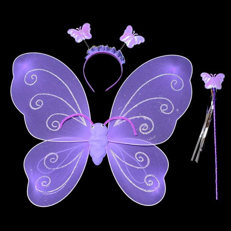 3-Piece Princess Fairy Costume Set with Wings & Wand
