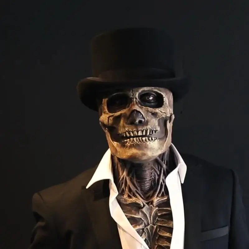 Realistic Movable Jaw Skull Mask for Ultimate Halloween Fear