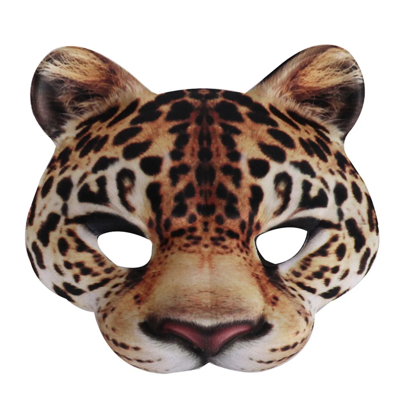 Realistic Cheetah Mask - Lifelike EVA Half Face Costume