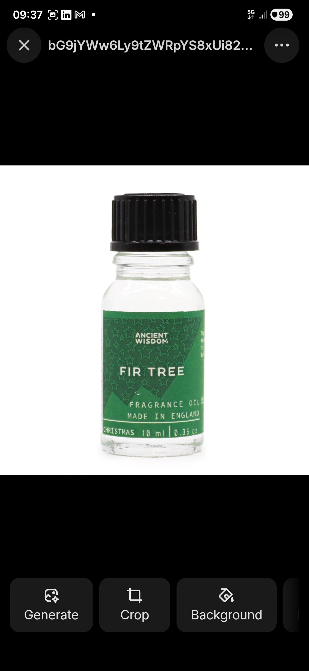 Close-up of Fir Tree Fragrance Oil 10ml bottle, refreshing forest aroma, suitable for Christmas gifts and stocking fillers, wonderful addition to festive fragrance and pamper packs, enhancing home fragrance with a touch of aromatherapy.