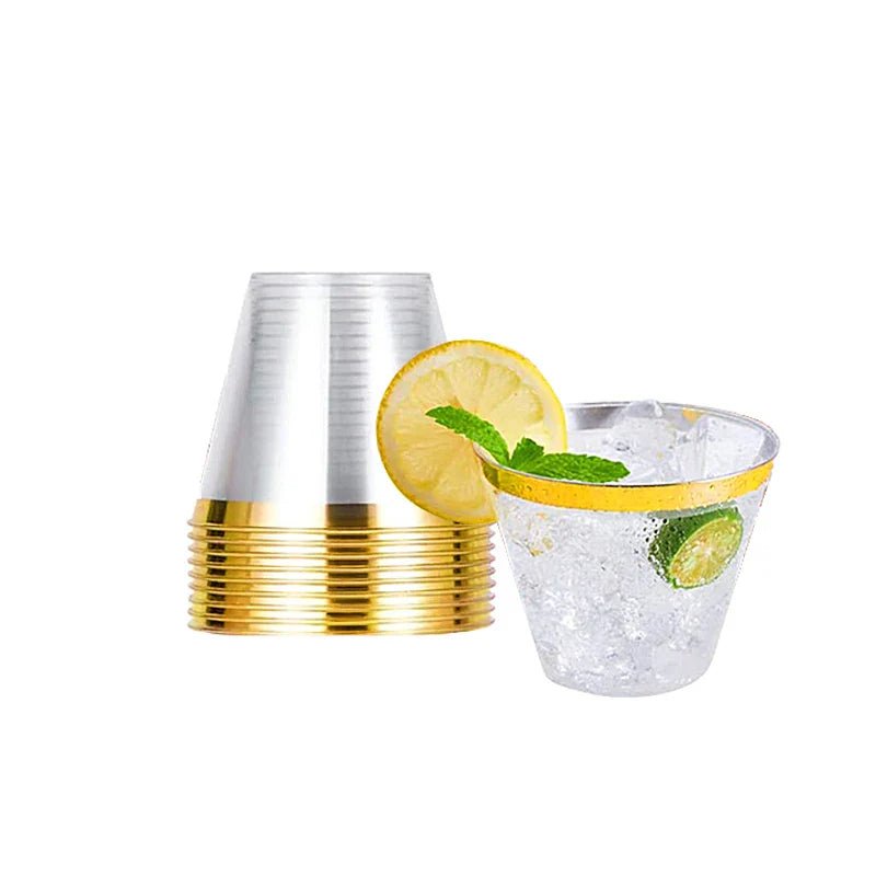 Rose Gold Disposable Cups 9oz – Durable & Elegant for Events