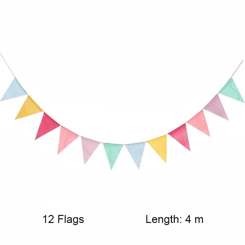 Charming Burlap Bunting Banner Set - Just Married Decor