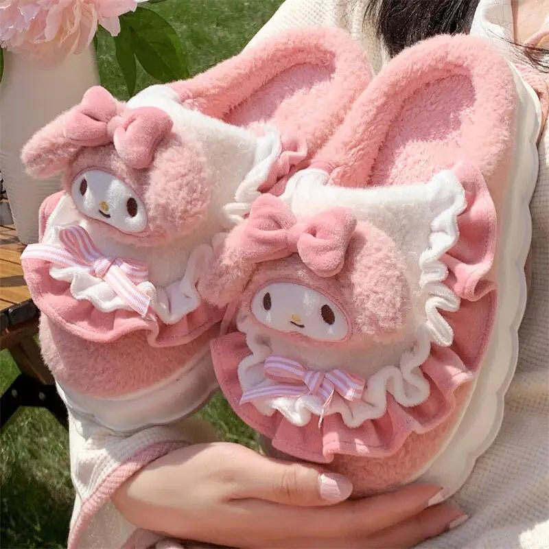 Hello Kitty Plush Slippers & Sanrio Cartoon Collection