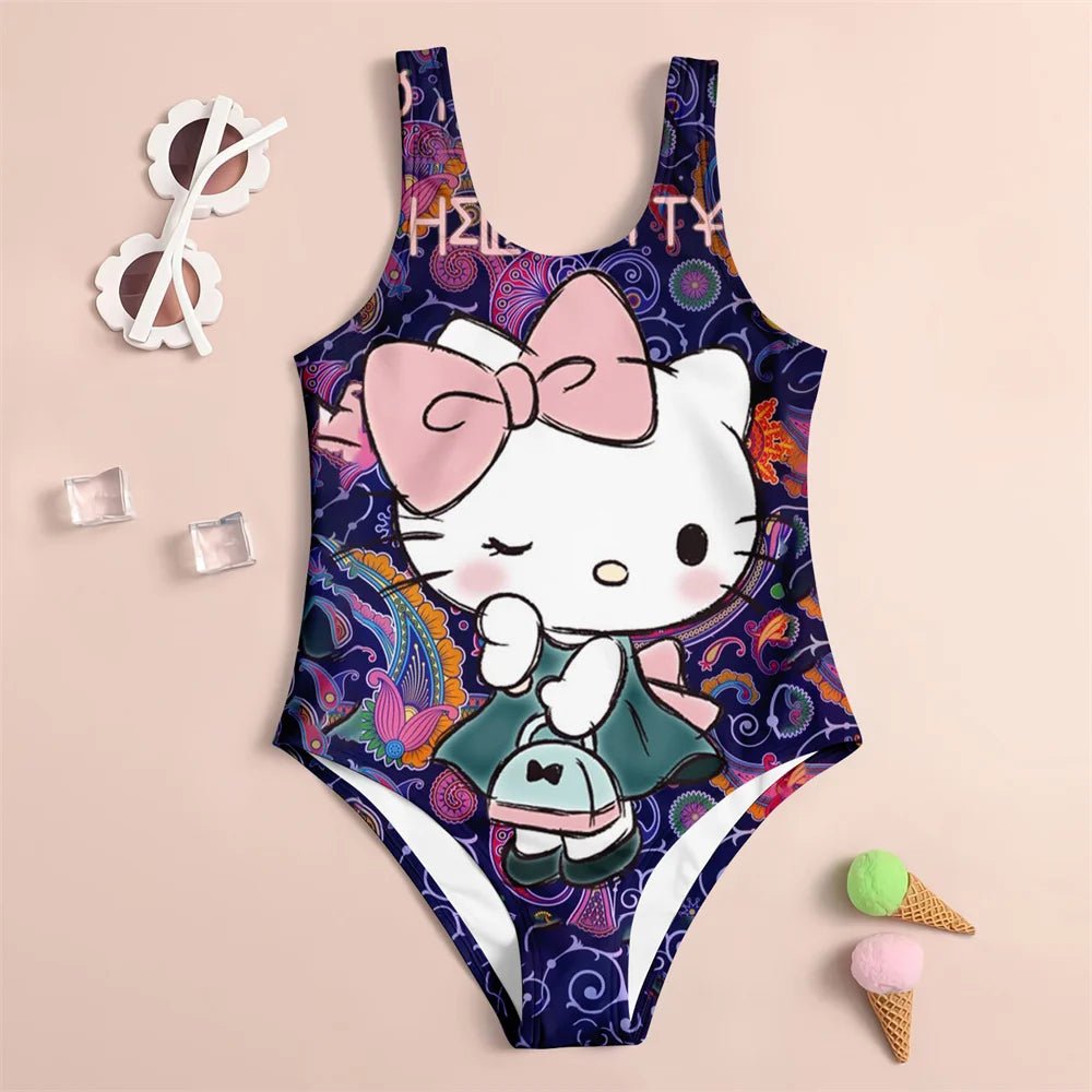 Hello Kitty Swimsuit for Girls | 3D Print Quick-Dry & UV Protection
