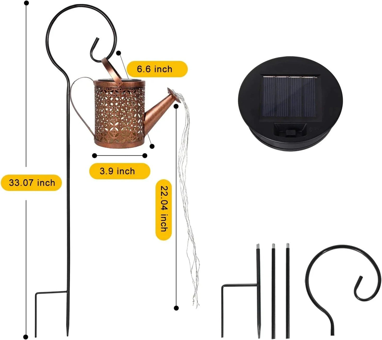 Solar Watering Can Light - Waterproof Outdoor Decor for Festivity