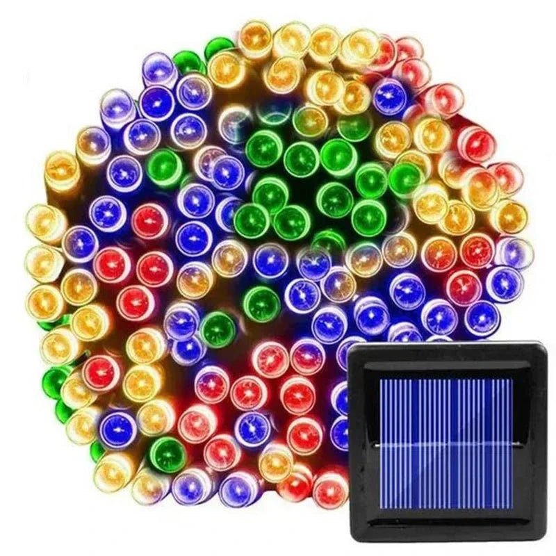 Solar String Lights - Waterproof LED Fairy Lights with 8 Modes