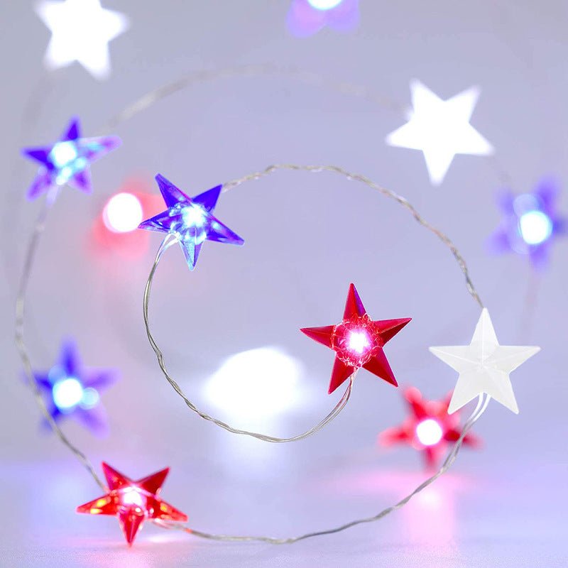 30 Star Shaped Holiday Lights String - 3M, 3 Colours, Remote