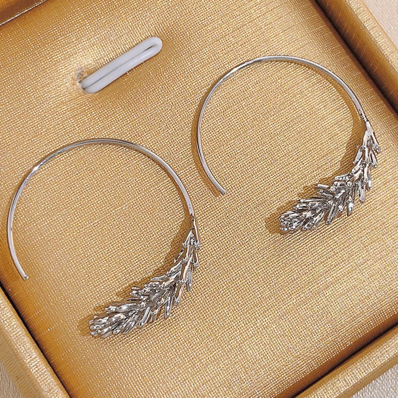 Stylish Wheat Circle Earrings - Cake Pops Parties