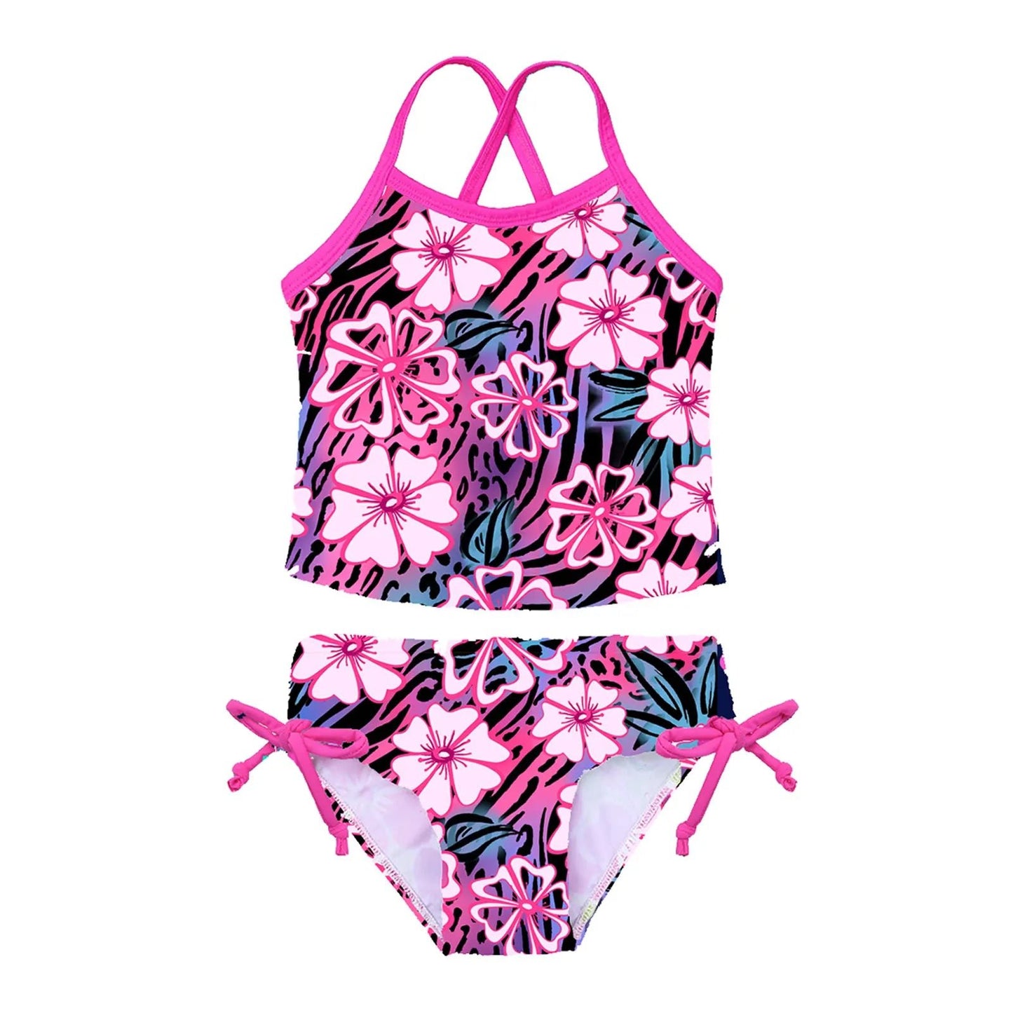 Floral 2-Piece Bikini Set for Toddler Girls Swimwear