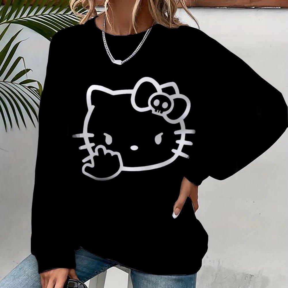 Hello Kitty Sweatshirt - Vintage Crewneck Pullover for Women