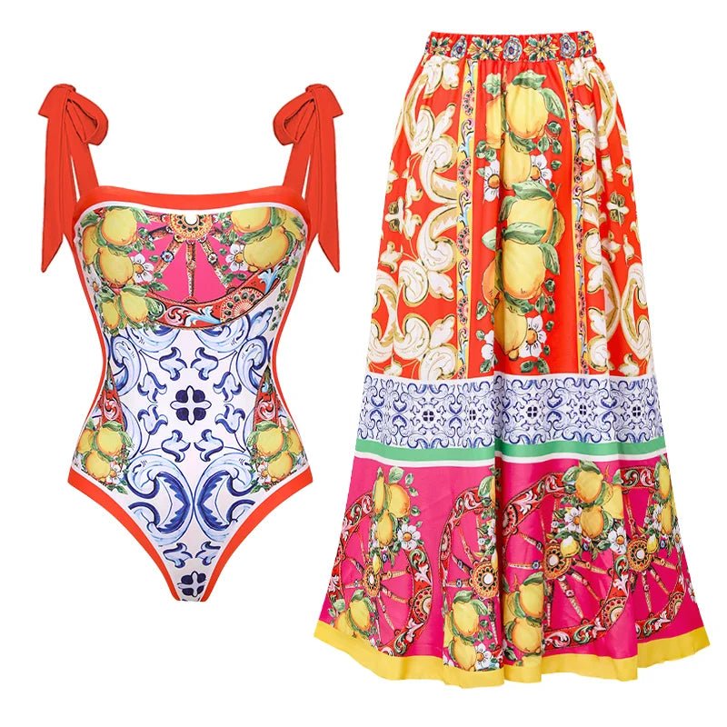 Vintage One-Piece Swimsuit | Retro Print & Flattering Fit