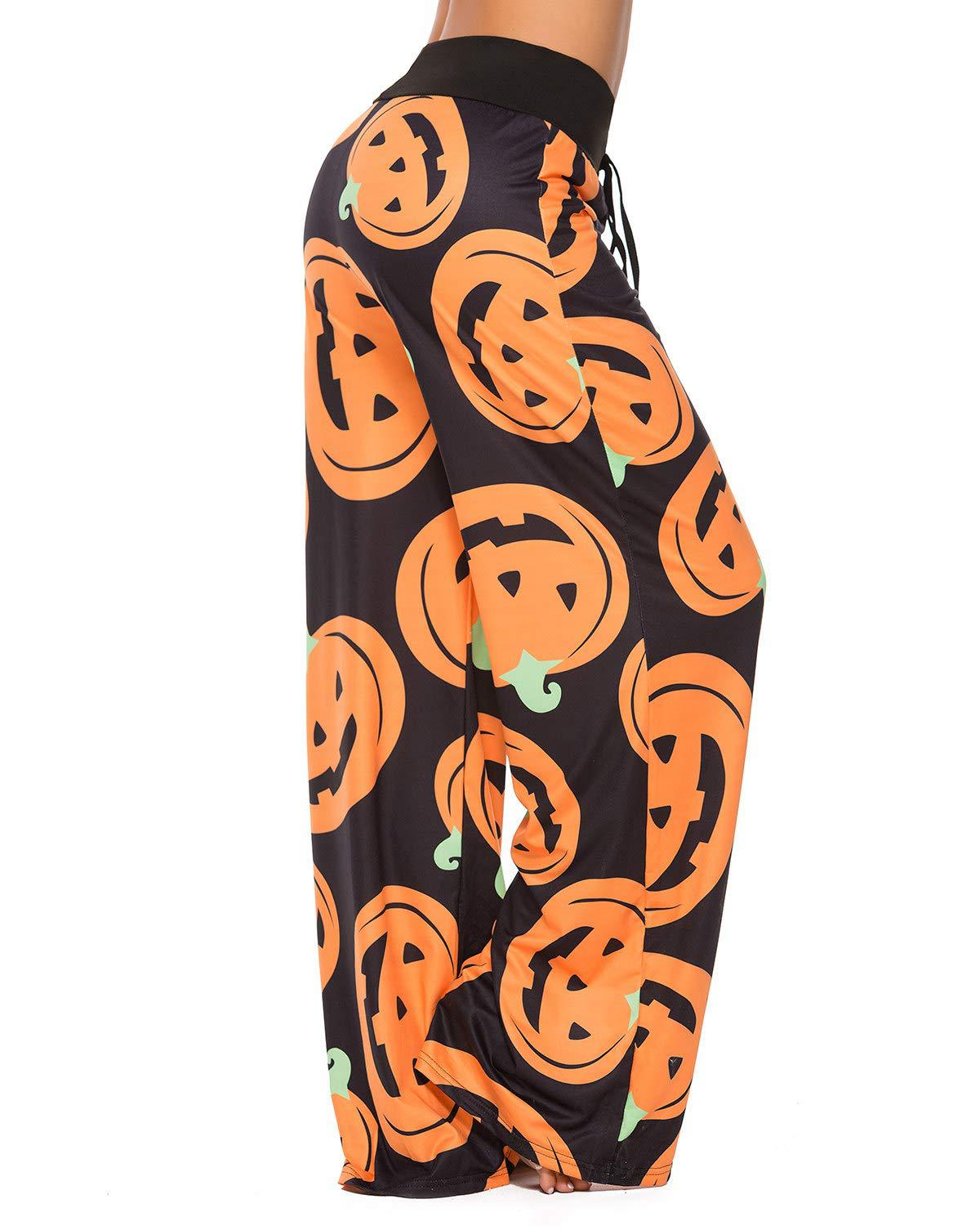 Women's Halloween Pumpkin Pants - Comfortable Loose Fit