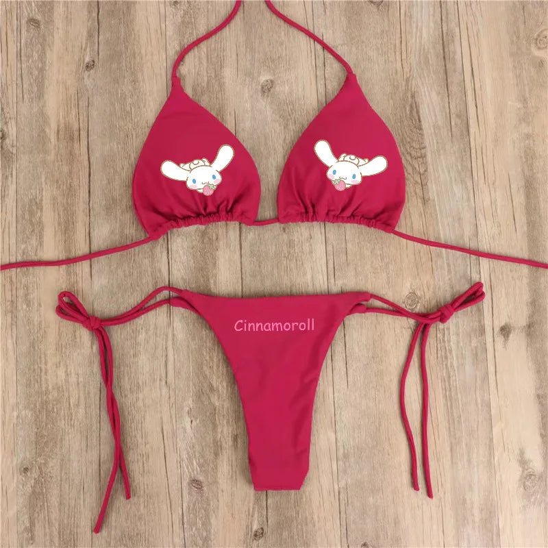 Hello Kitty Swimsuit - 2-Piece Bikini Set with Retro Design