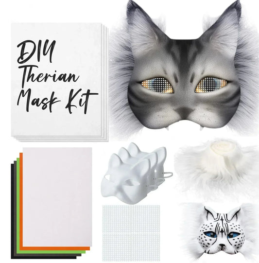 DIY Cat Mask Kit - Customisable Cosplay & Halloween Fun