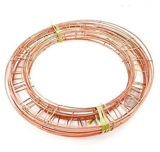 Golden Christmas Wreath 12-Inch - Durable Metal Wire