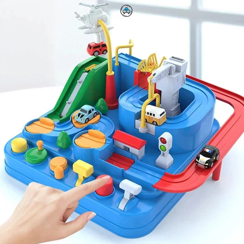 Interactive Car Toy - 10-Piece Mechanical Racing Track Adventure