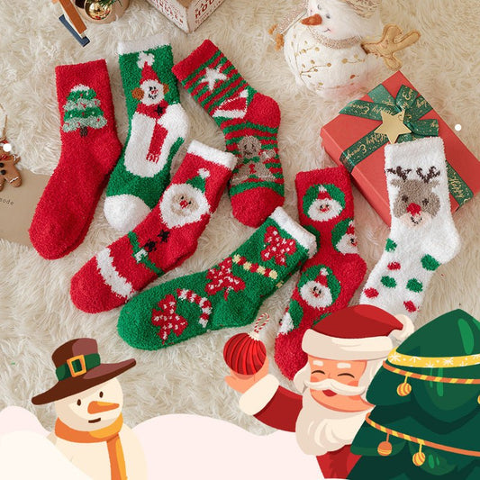 Kids Christmas Stockings - Warm Plush Coral Fleece Designs