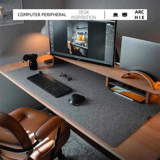 Large Soft Wool Felt Mouse Pad - Non-Slip Gaming Desk Mat