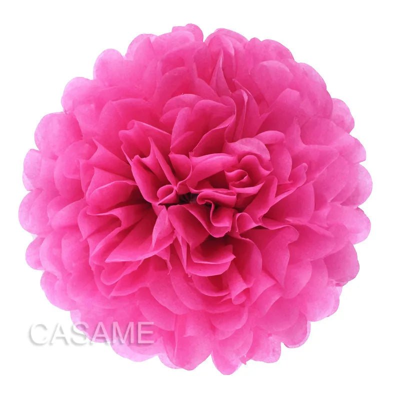 Versatile 15Cm vibrant tissue paper pom poms from Faron, suitable for various festive occasions.