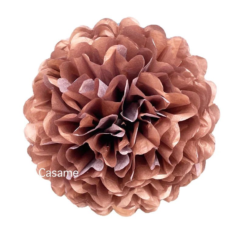15Cm vibrant tissue paper pom poms by Faron, ideal for birthday, wedding, and nursery decorations.