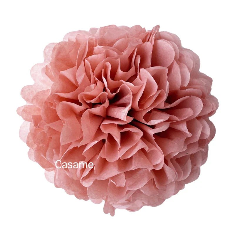 Lively 15Cm tissue paper pom poms by Faron, colourful additions to birthday and wedding décor.