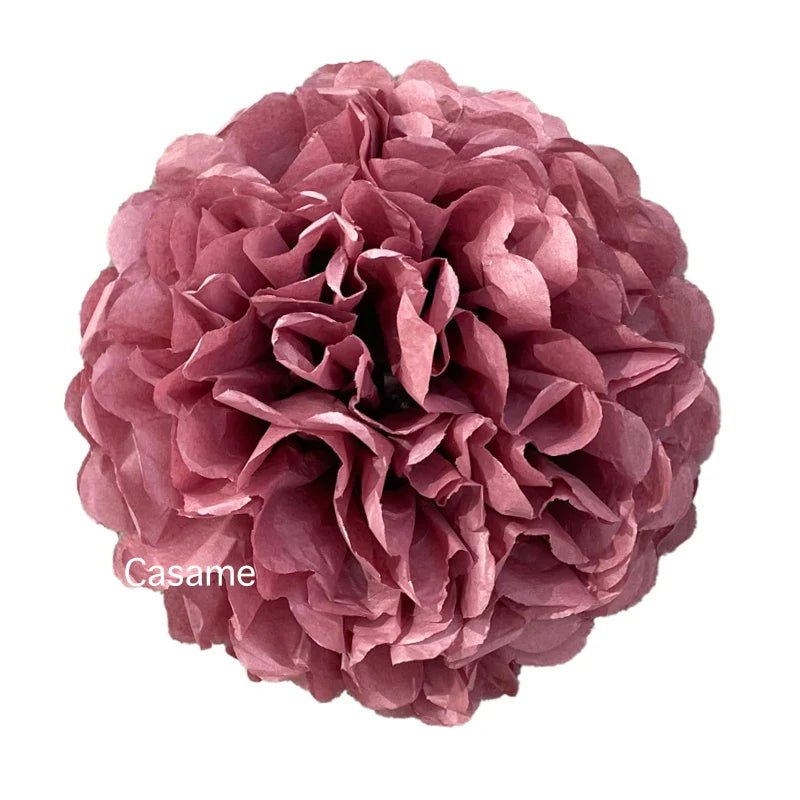 Faron's vibrant 15Cm tissue paper pom poms, perfect for nurseries and celebratory events.