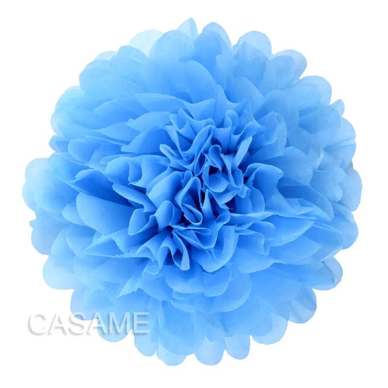 15Cm configuration of vibrant tissue paper pom poms by Faron, suitable for various festive occasions.