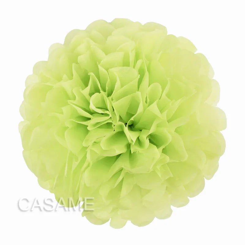 Faron's 15Cm tissue paper pom poms in assorted colours, ideal for nursery decor and special events.