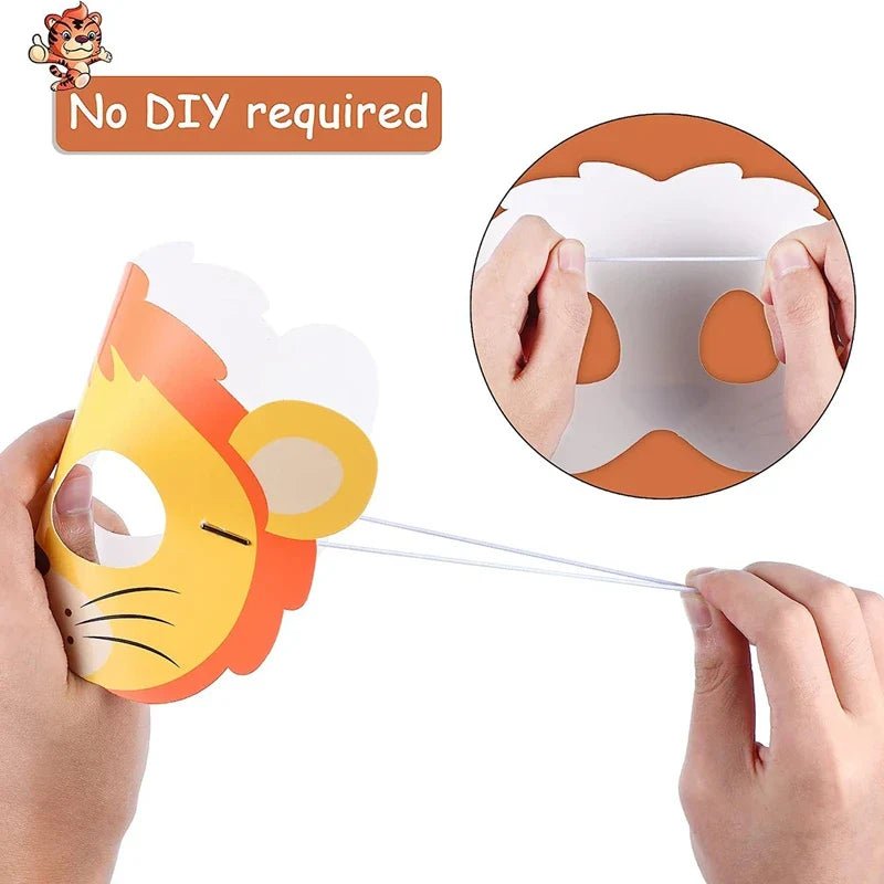 16pcs Jungle Animal Party Masks - Cake Pops Parties