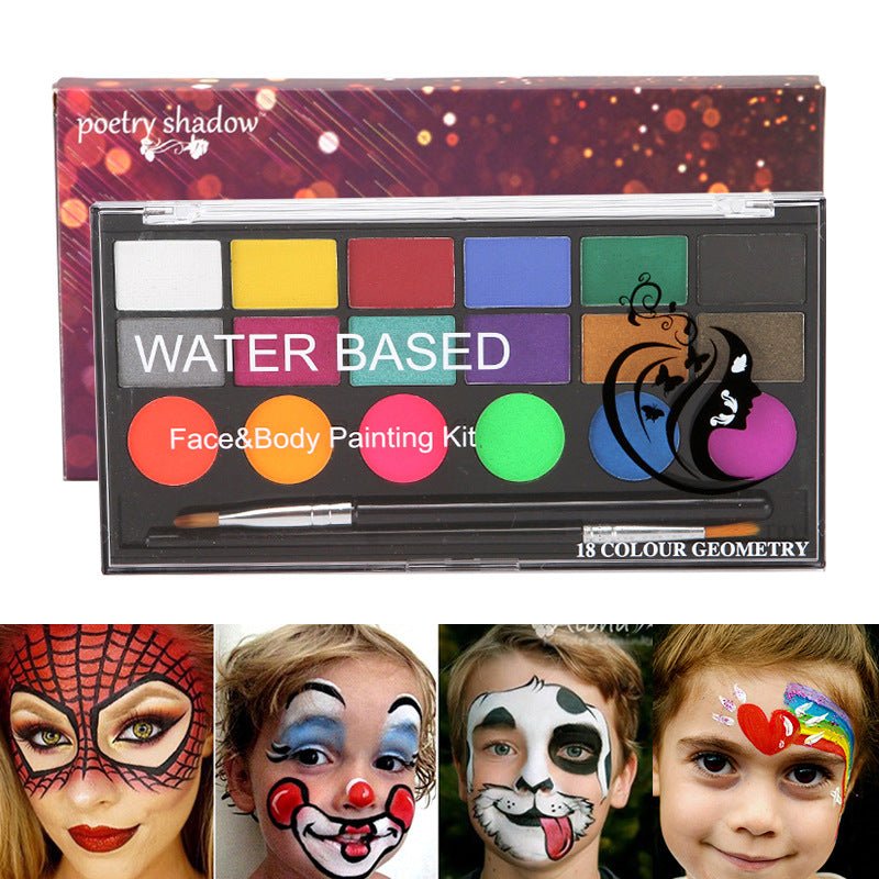 18 - Color UV Body Paint Set - Cake Pops Parties